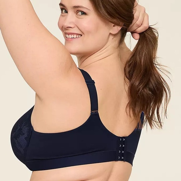 NWT CACIQUE Navy Blue MODERN LACE Lightly Lined T-SHIRT Underwire BRA 42DD - Picture 7 of 7